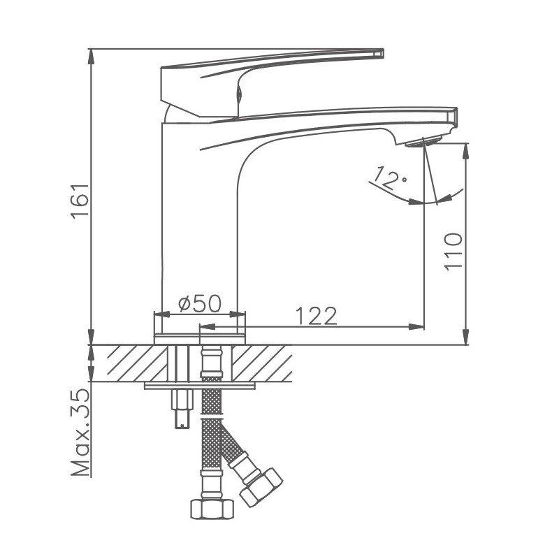 Смеситель для раковины Haiba HB10587, хром