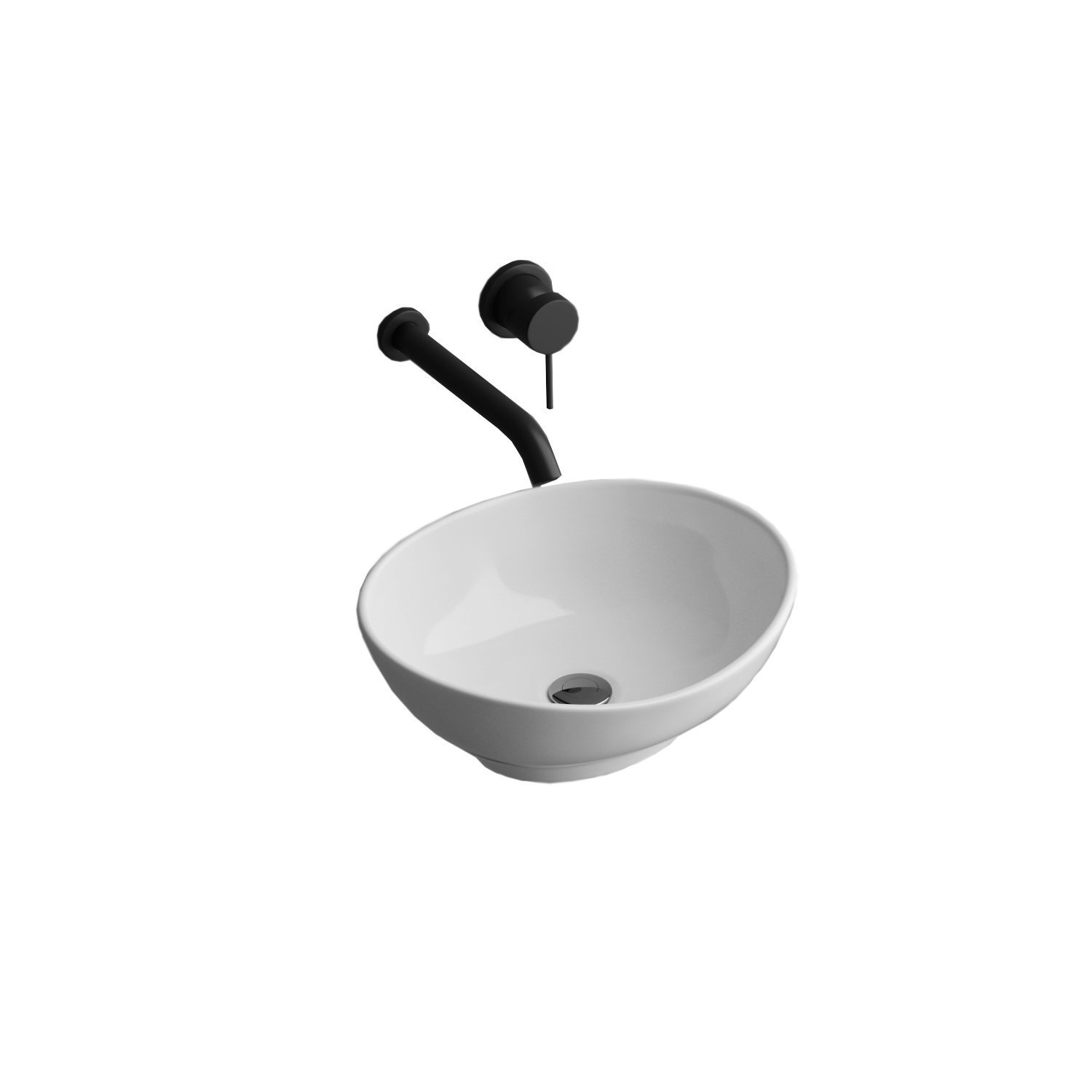 Раковина накладная 33см Grossman  GR-3018 белый