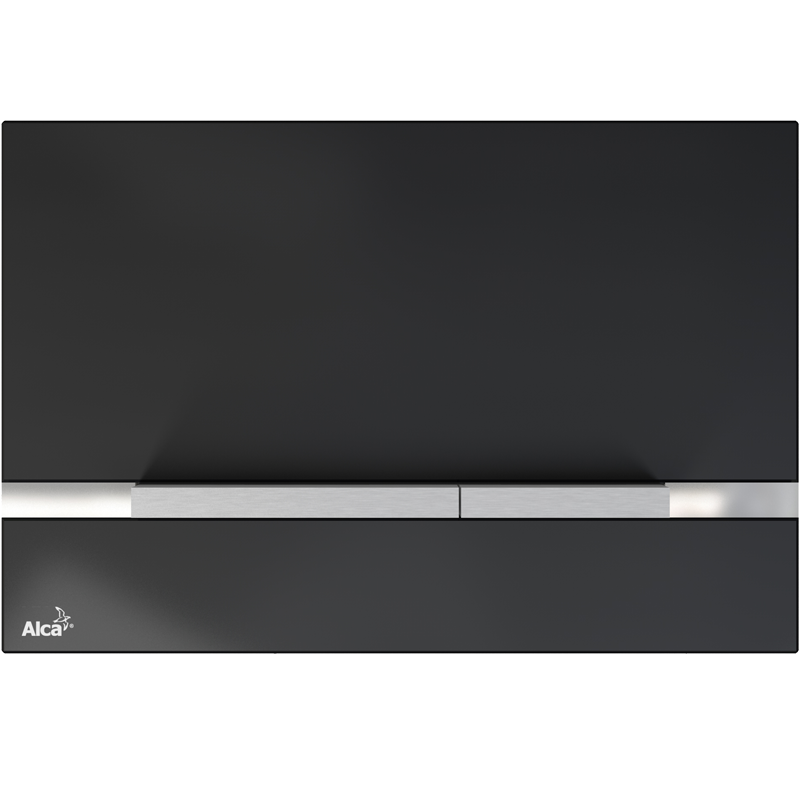 Кнопка смыва AlcaPlast Flat STRIPE-GL1204 черный