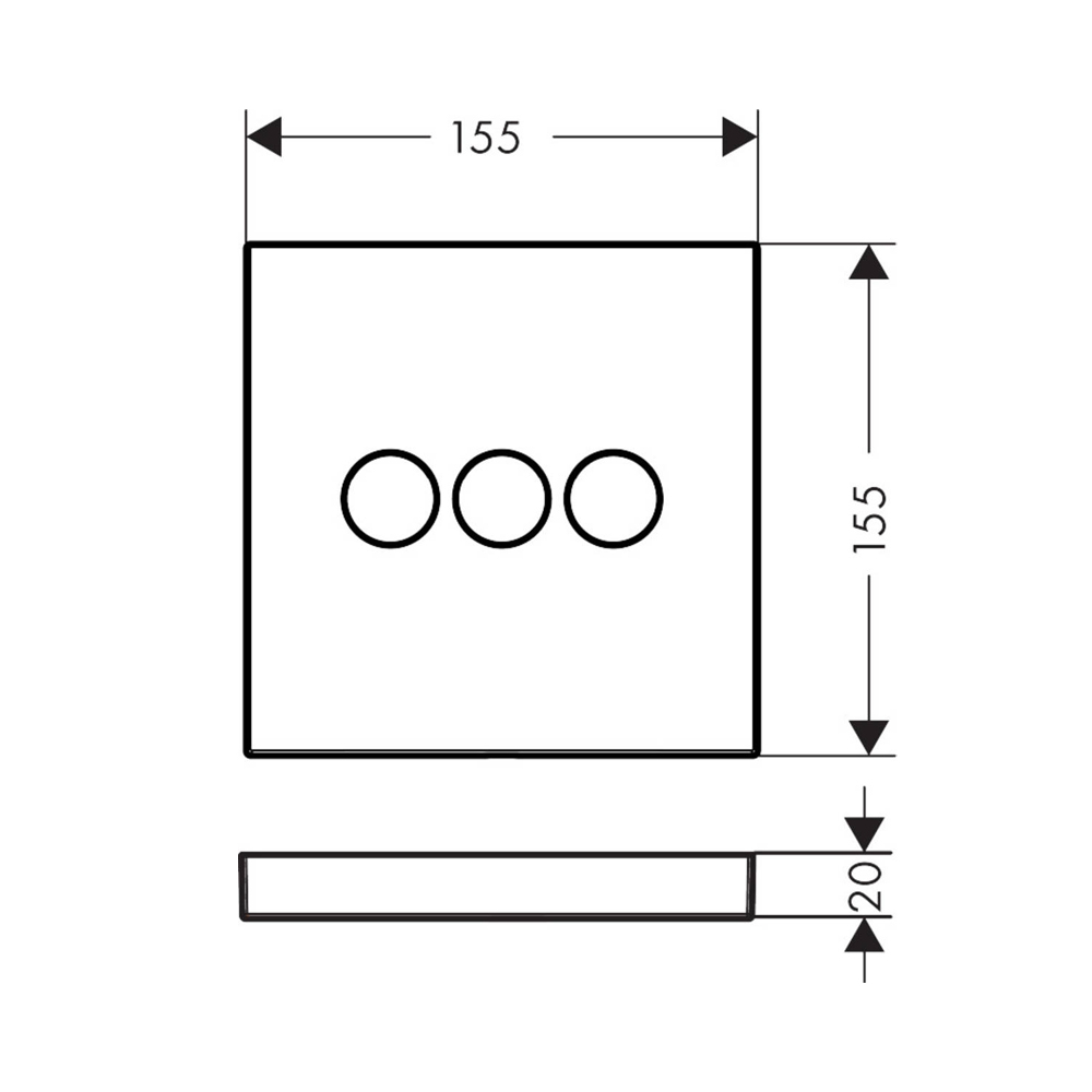 Переключатель для душа на 3 потребителя Hansgrohe ShowerSelect 15764670 черный матовый
