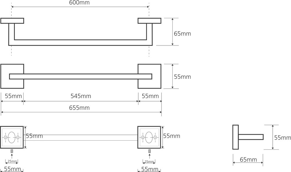 Держатель для полотенец Bemeta Beta 132204042 Хром