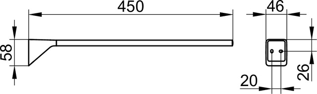 Полотенцедержатель 45см Keuco Aveno 14620010000 хром