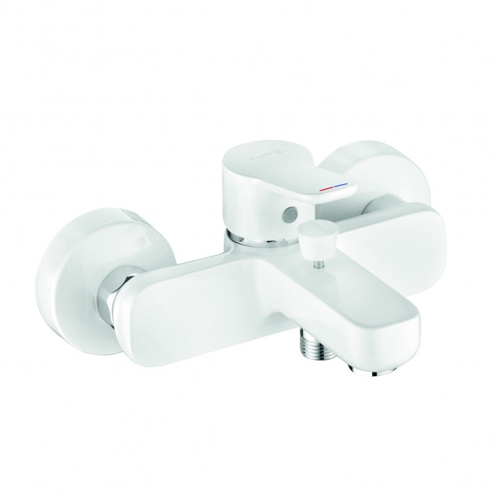 Смеситель для ванны с душем Kludi Pure&Easy 376819165 хром/белый