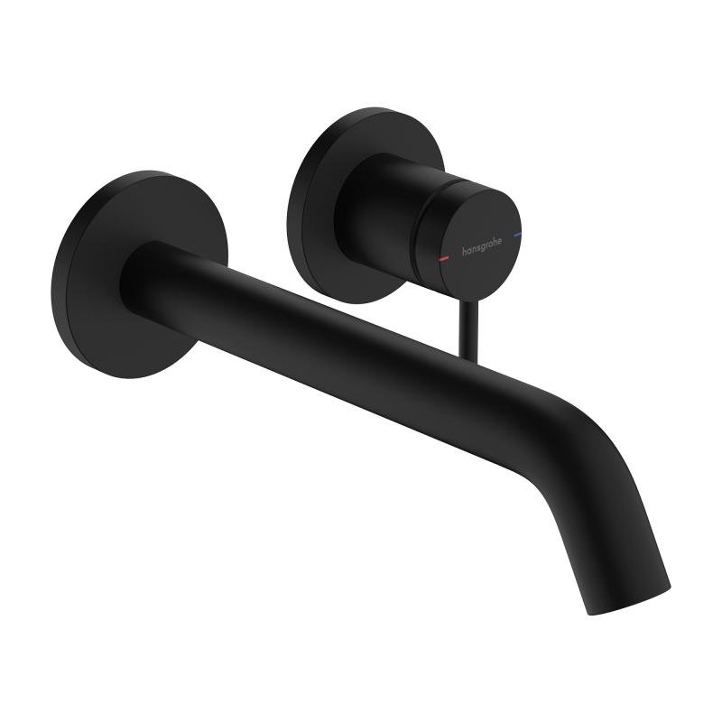 Смеситель для раковины (излив 225мм) Hansgrohe Tecturis S 73351670 черный матовый