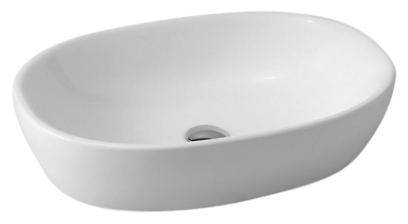 Раковина накладная 60см Azzurra Nuvola NUV200/AP6bi белый