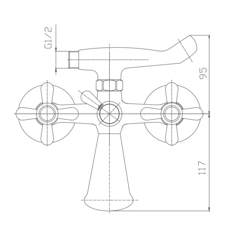 Смеситель для ванны Haiba HB3125, хром