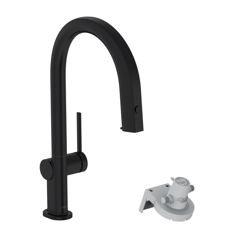 Смеситель для кухни Hansgrohe Aqittura M91 FilterSystem 210 76803670 черный матовый