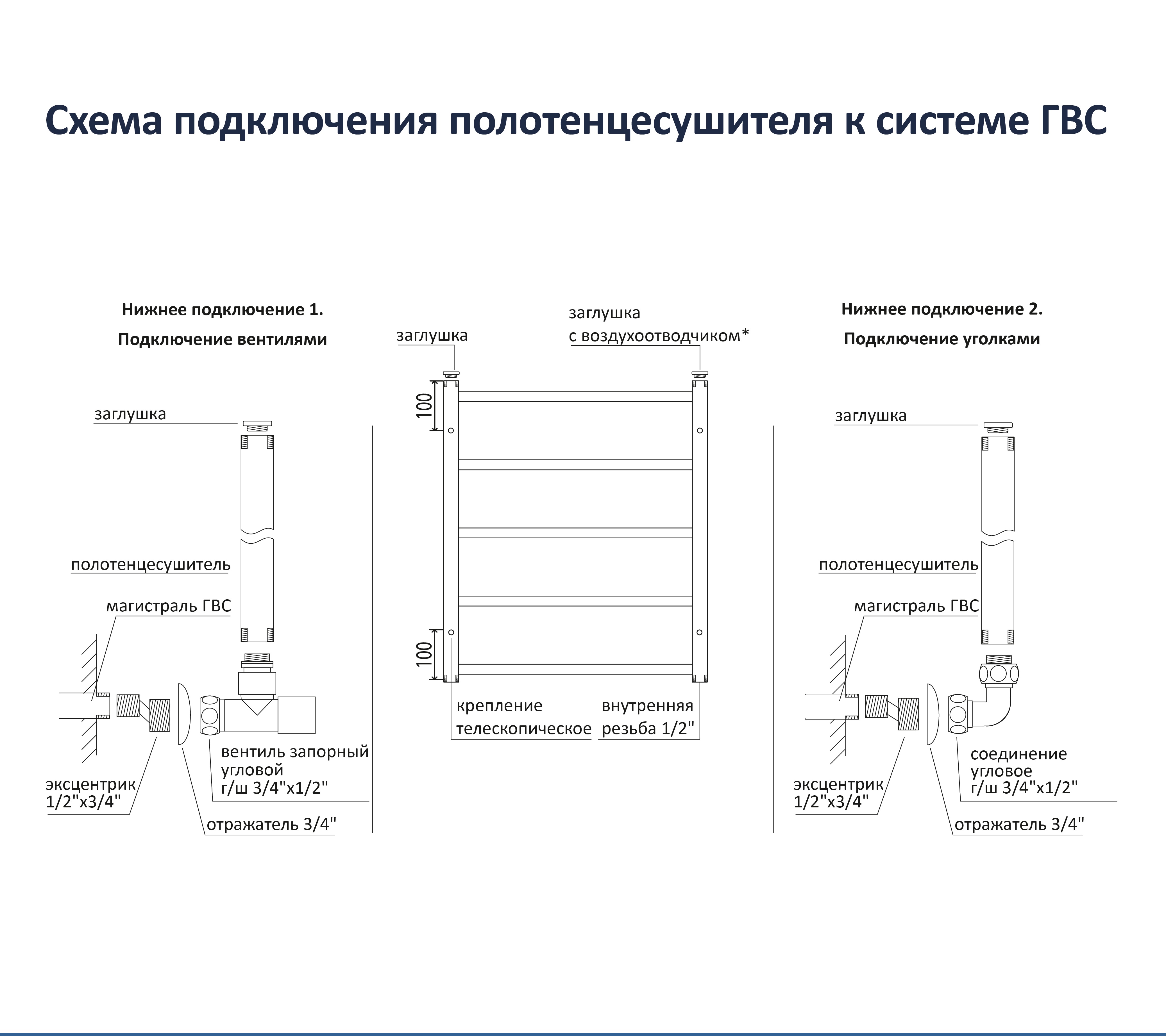 Полотенцесушитель водяной Aquatek Вега AQ DR1080CH 80х50 хром