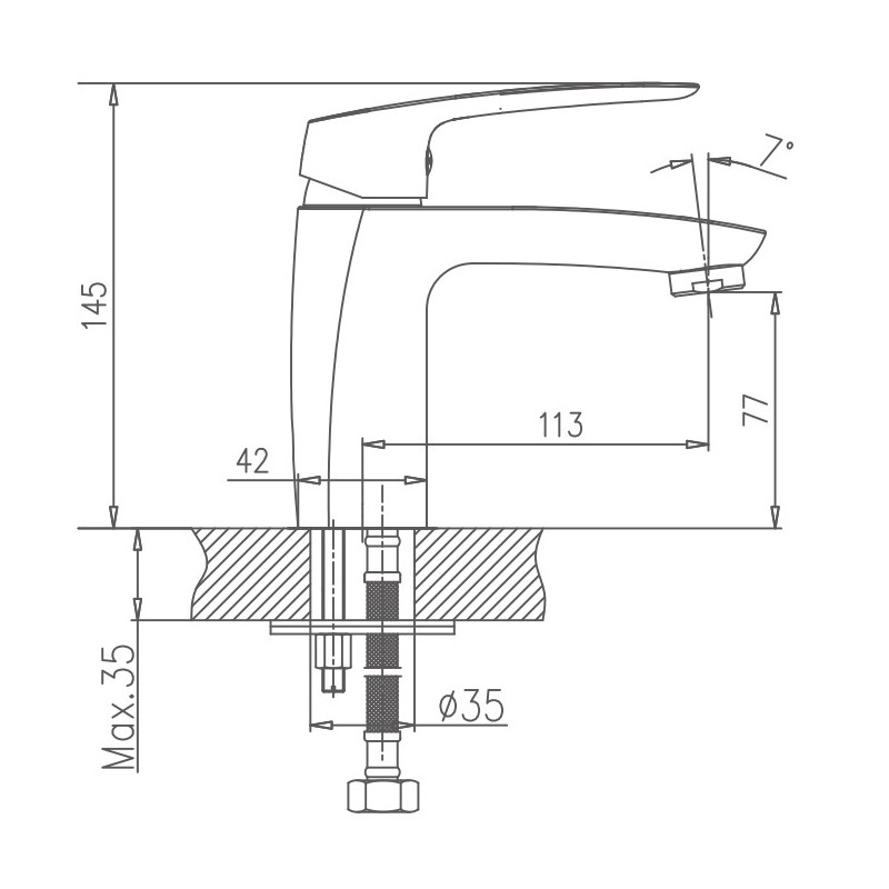 Смеситель для раковины Haiba HB10183, хром