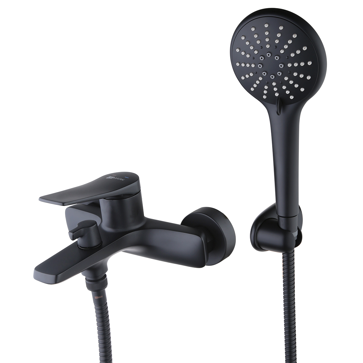 Смеситель для ванны с душем Lemark Bronx LM3714BL черный матовый