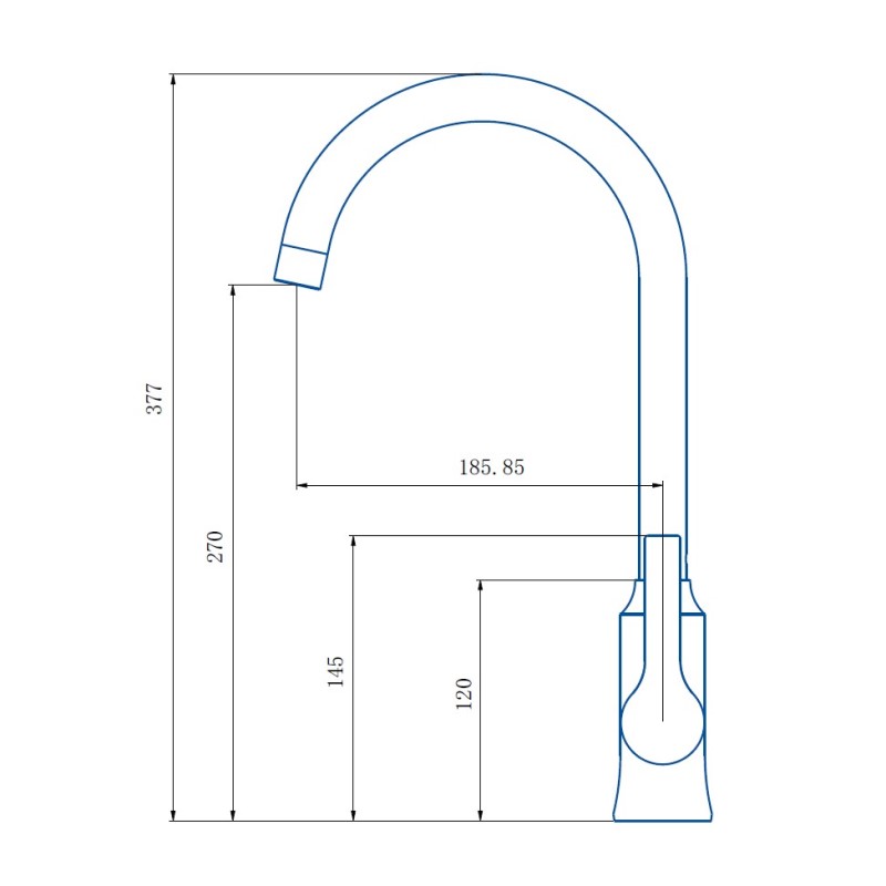 Смеситель для кухни Haiba HB70652, хром