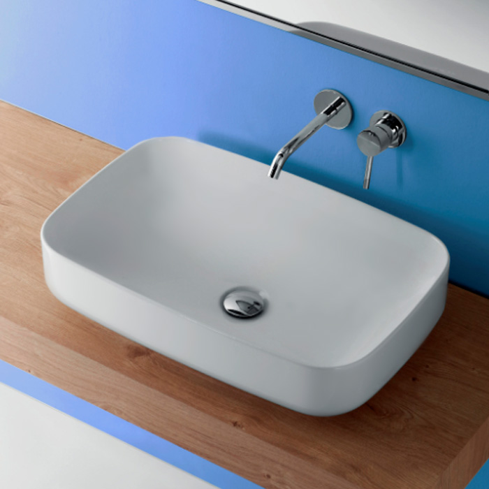 Раковина накладная 60см Kerasan Tribeca 514130 белый матовый