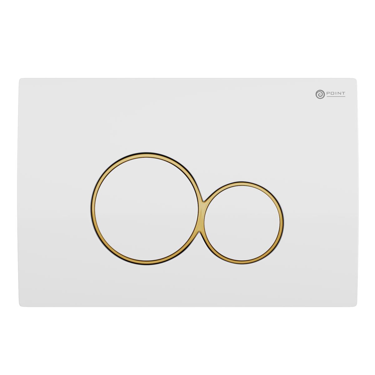 Клавиша смыва Point Виктория PN44061WG для инсталляции, белая/золото