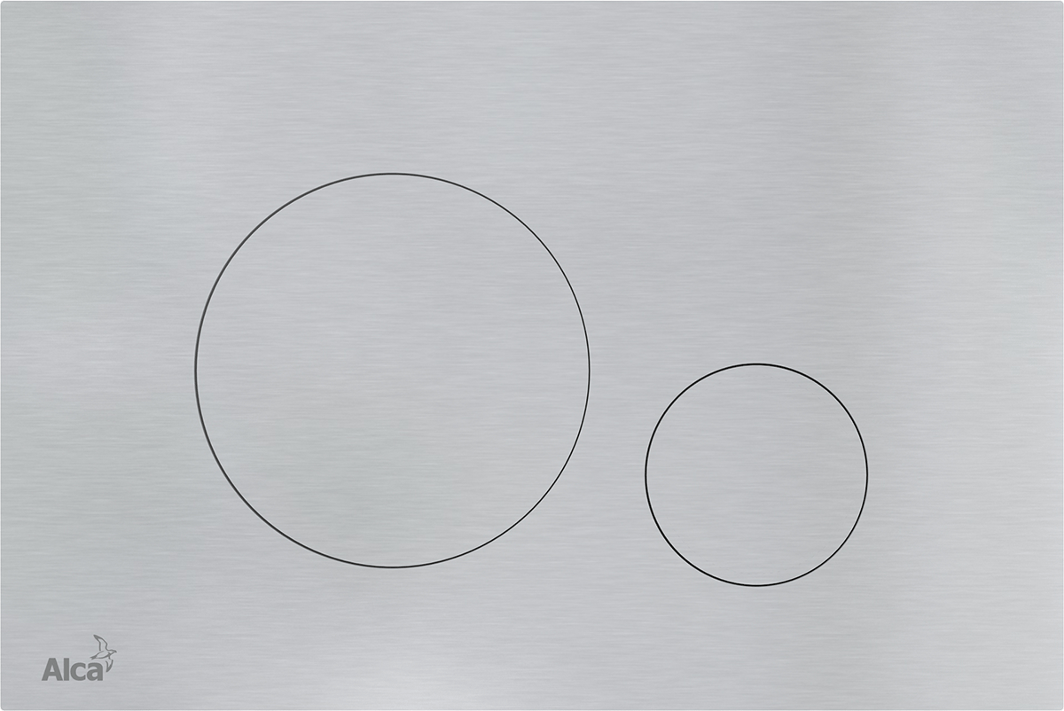 Кнопка смыва AlcaPlast Flat TURN-INOX алюминий матовый