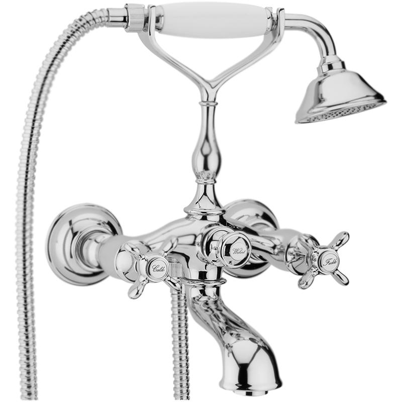 Смеситель для ванны Webert Ottocento OT720201 Хром Белый