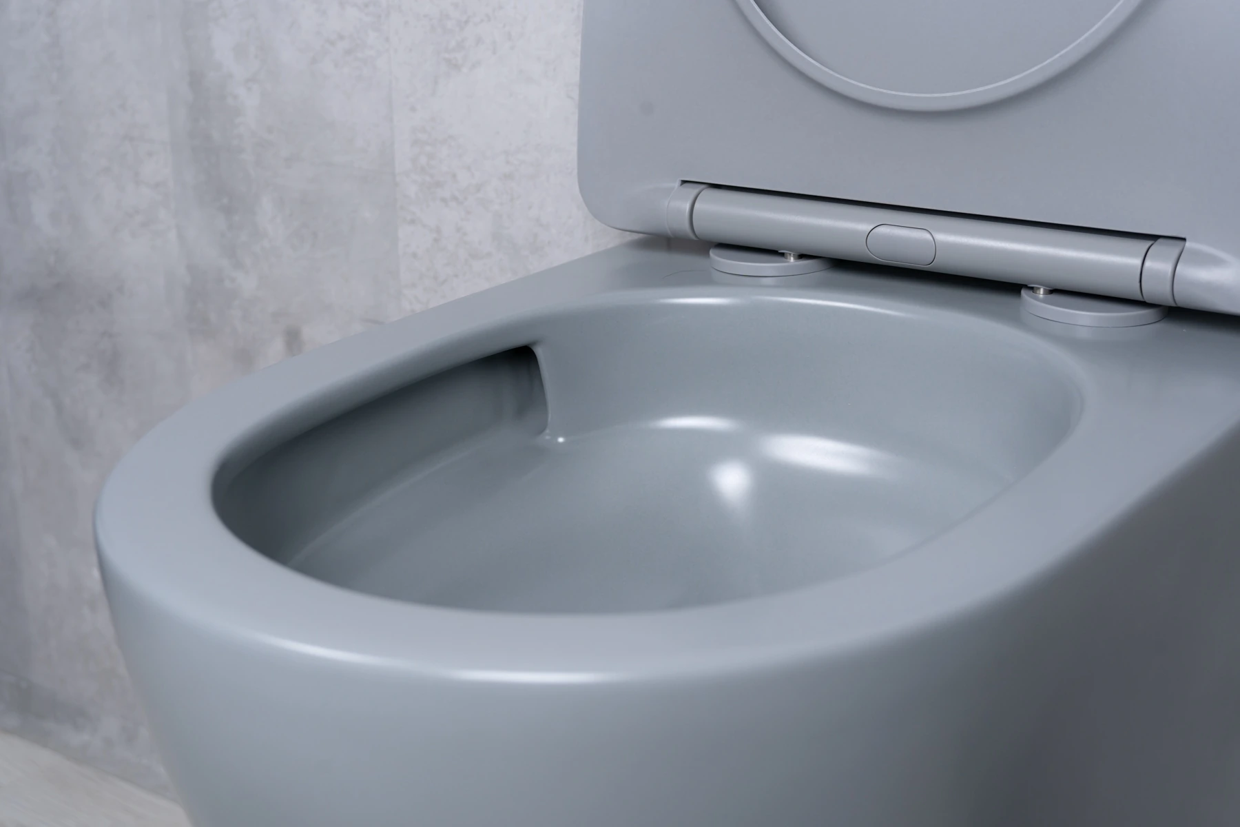 Унитаз подвесной безободковый GID Tr2122TF-Lgm серый матовый, с сиденьем микролифт