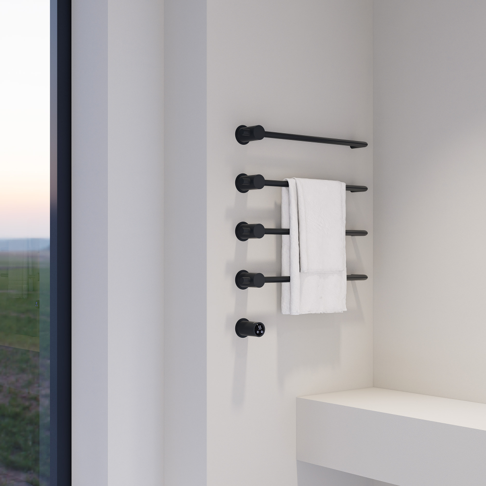 Полотенцесушитель электрический ABBER Charme AH4004MB черный матовый