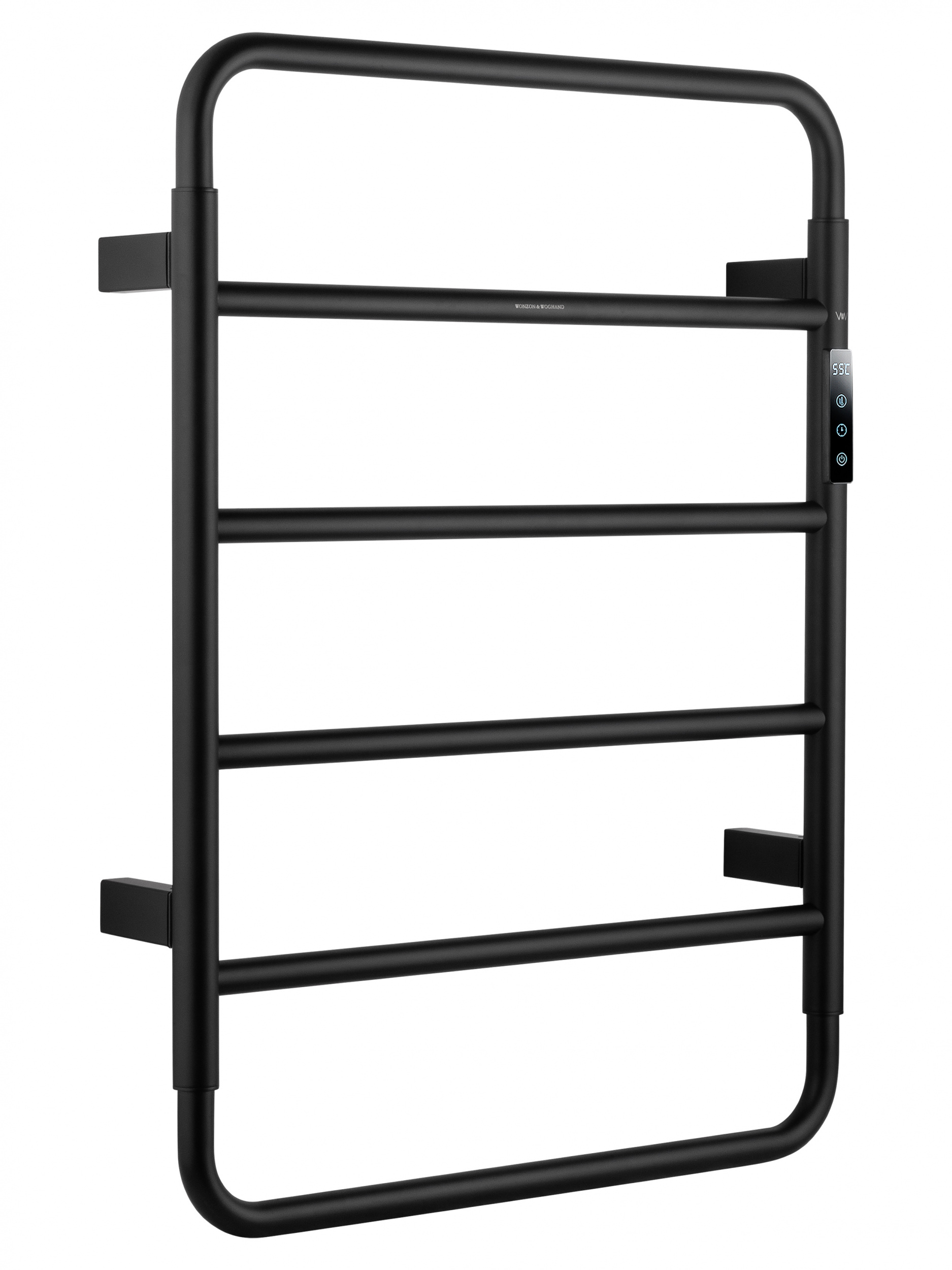 Полотенцесушитель электрический WONZON & WOGHAND WISMAR, Черный матовый (WW-AL201-MB)