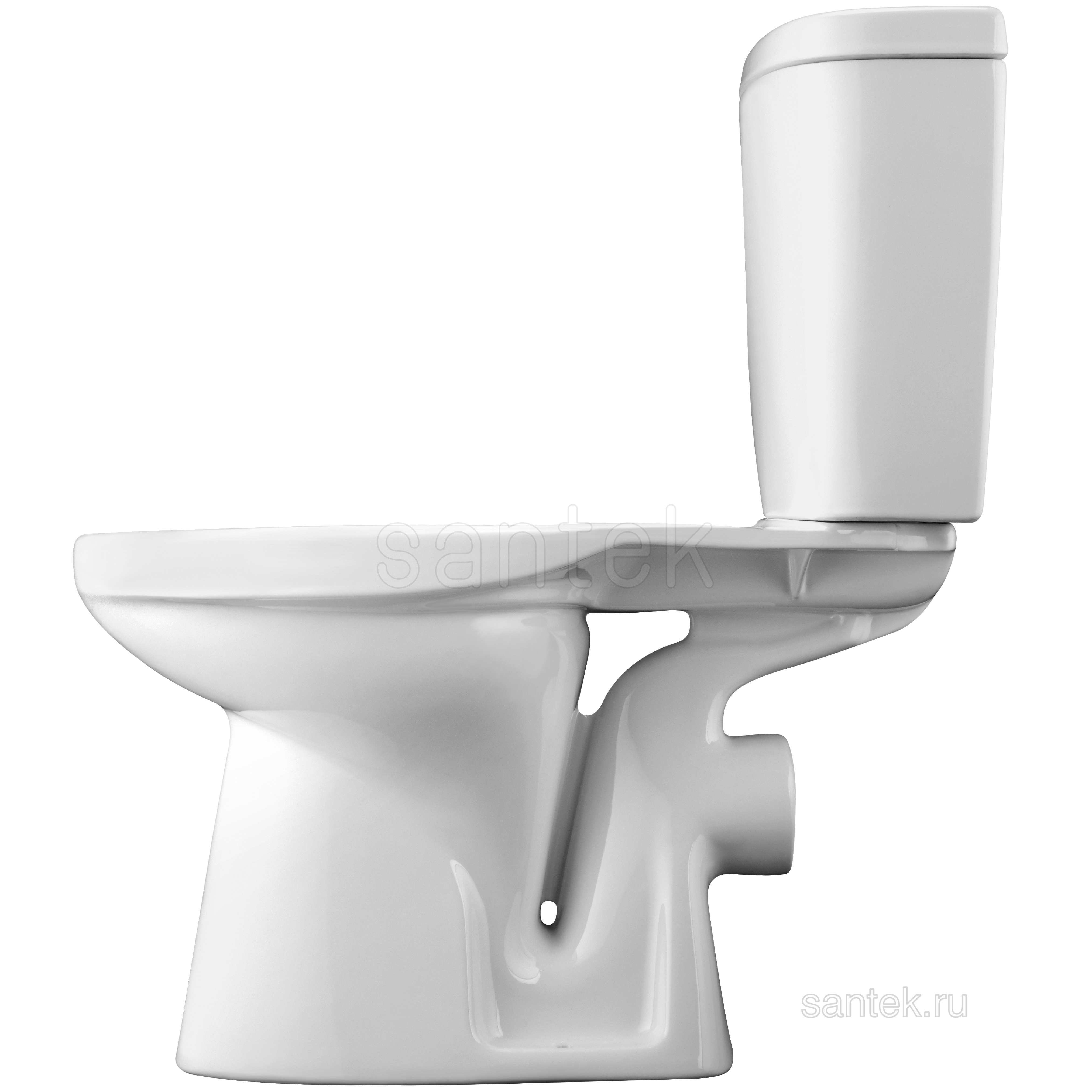 Унитаз-компакт Santek Анимо с горизонтальным выпуском, эконом 1WH110035