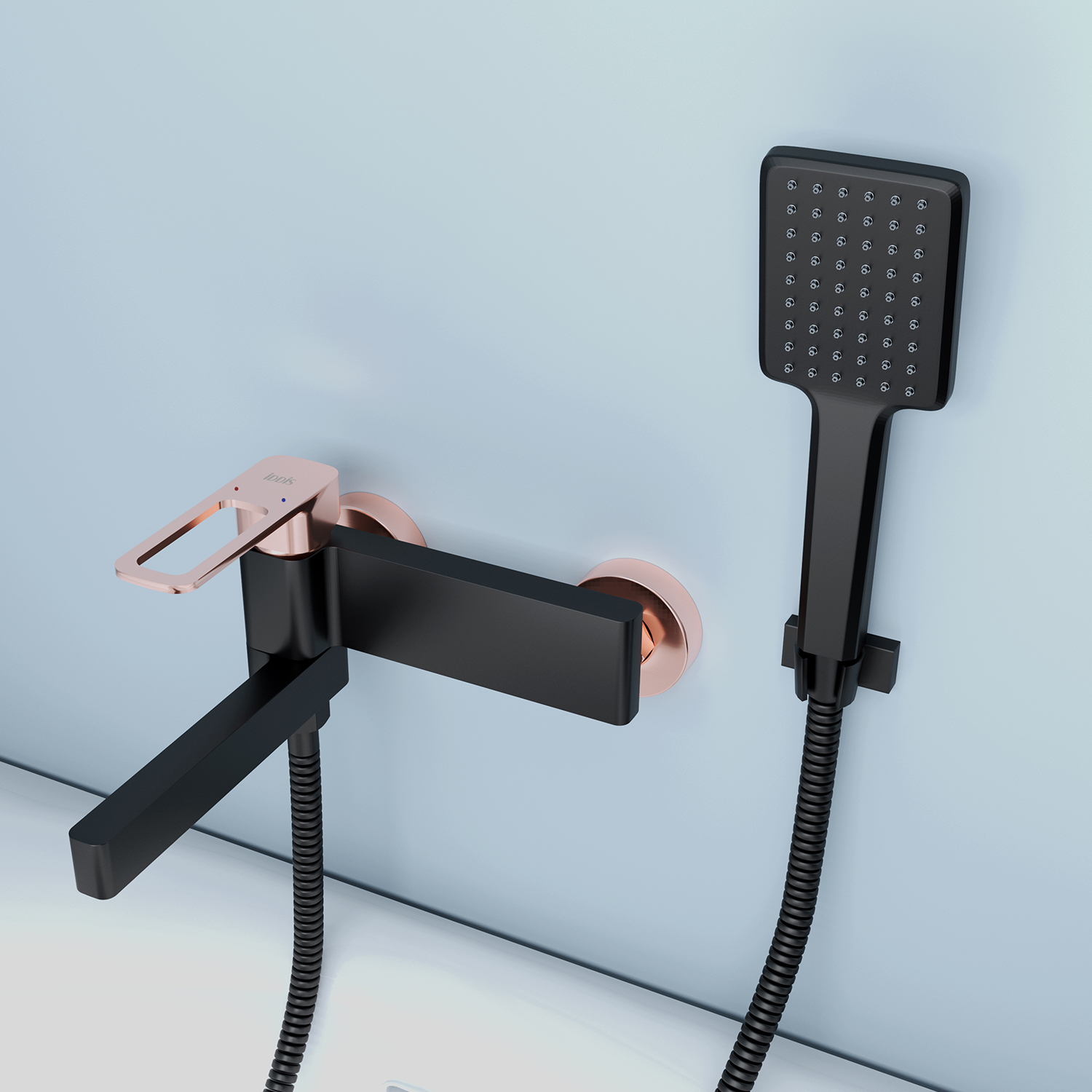 Смеситель для ванны с душем IDDIS Slide SLIBG00i02 черный матовый