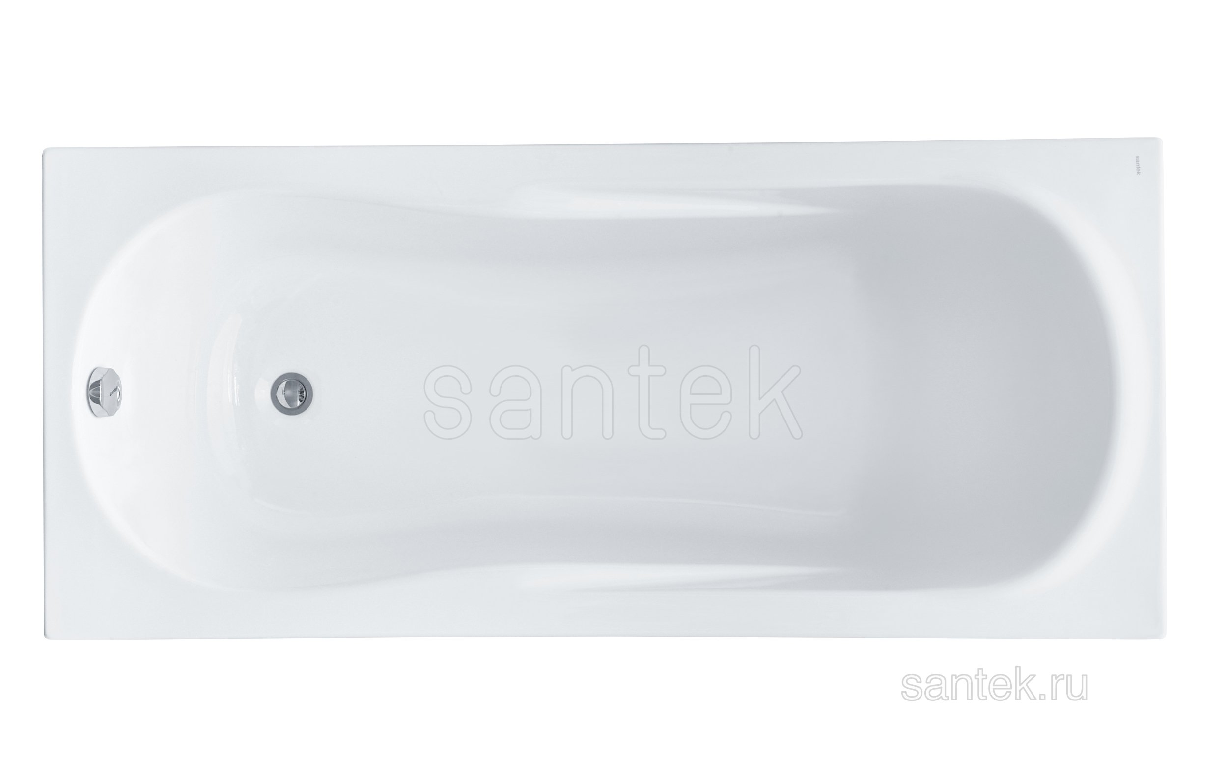 Акриловая ванна Santek Каледония 170х75 прямоугольная белая 1WH302391
