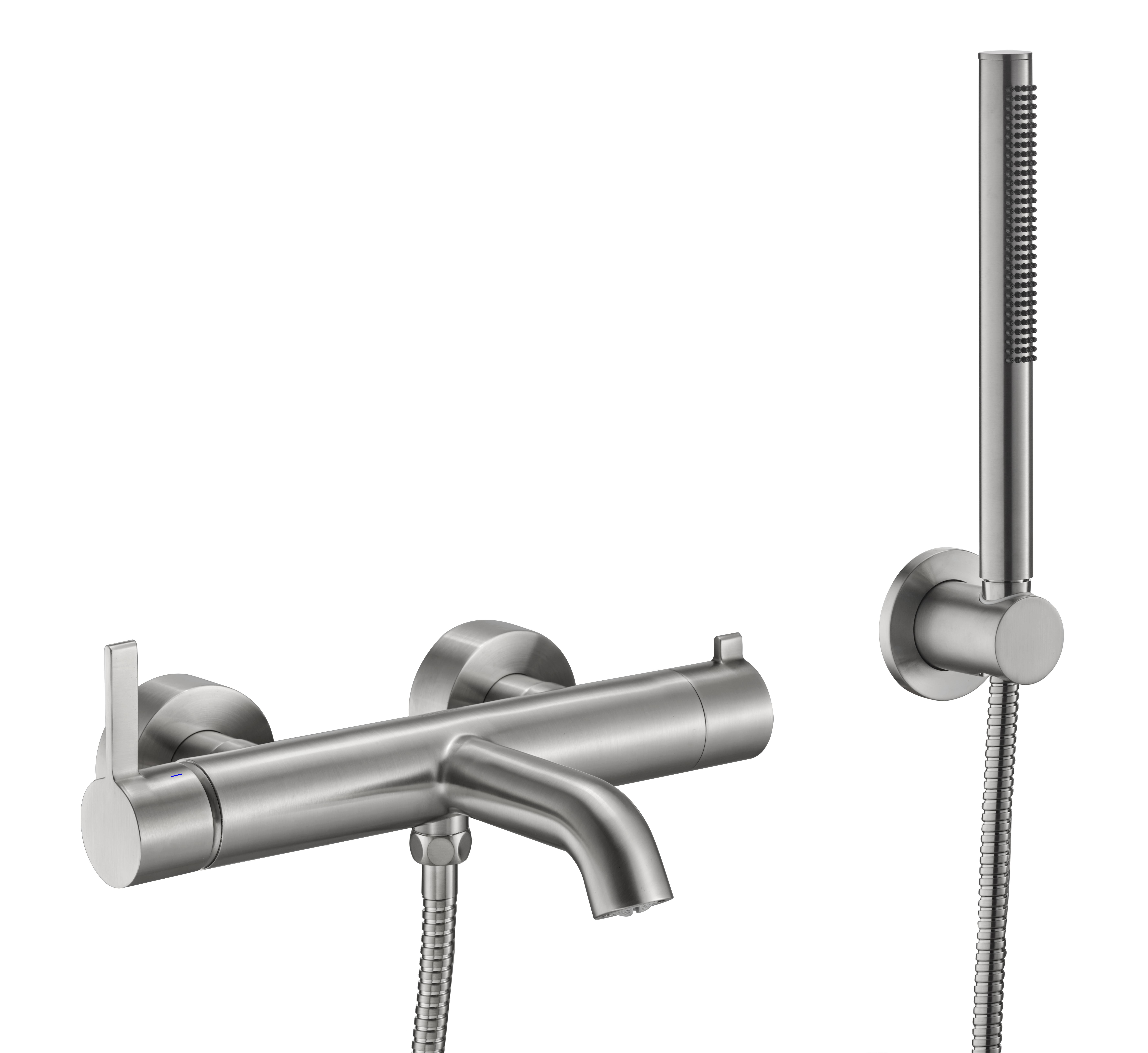 Смеситель для ванны с душевым гарнитуром Benesque Lumiere 11010902 брашированный никель