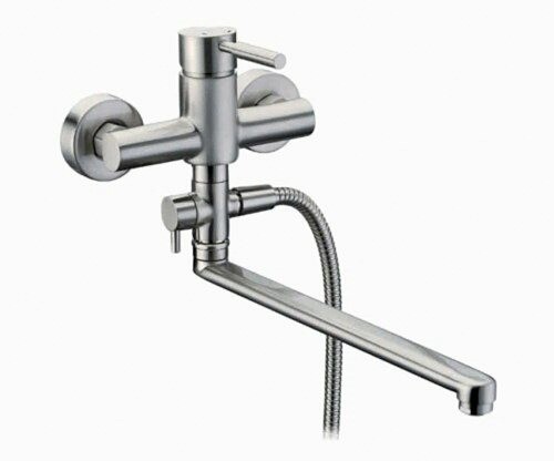 Смеситель для ванны с душем WasserKraft Wern 4202L хром матовый