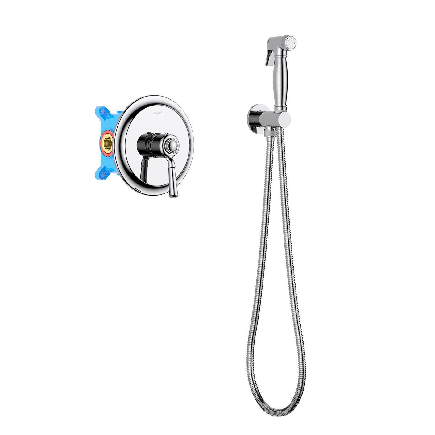 Гигиенический душ со смесителем Aquatek Классик AQ1519CR хром