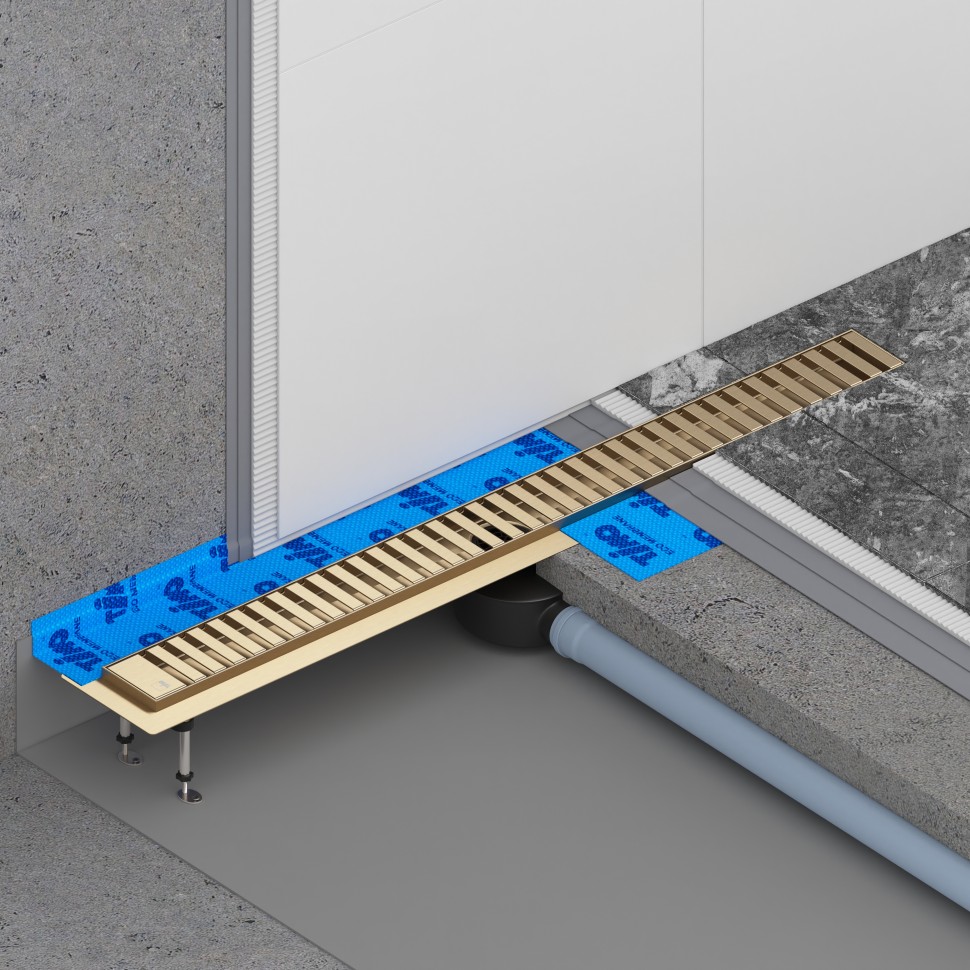 Душевой лоток TIMO Drain System DS230108/17, матовое золото