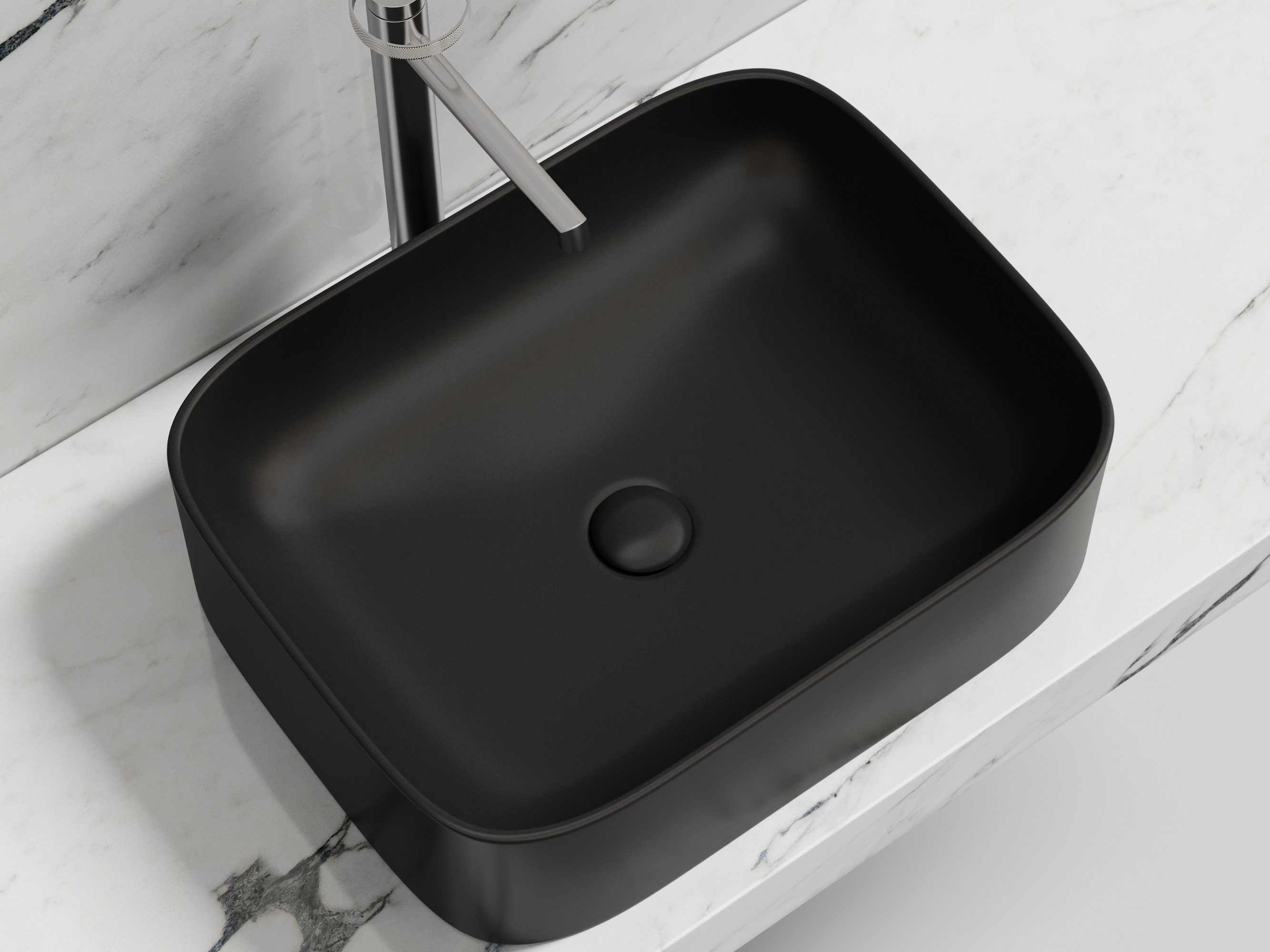 Раковина накладная 50см Ceramica Nova Element CN6052MB черный матовый