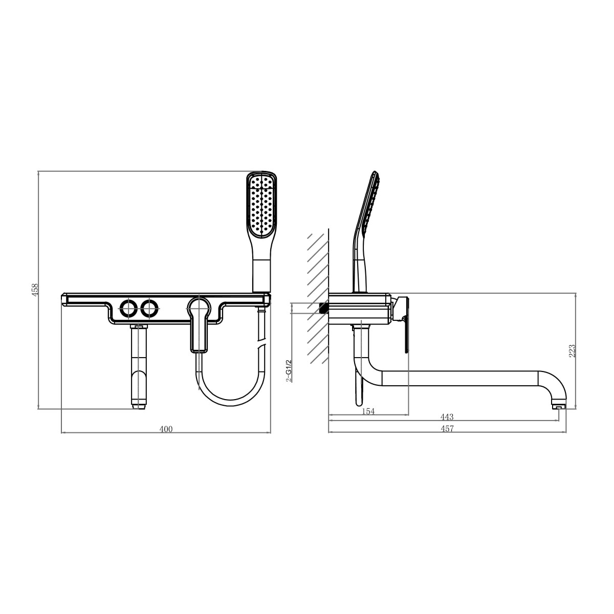 Смеситель для ванны D&K Berlin DA1443312, зеленый