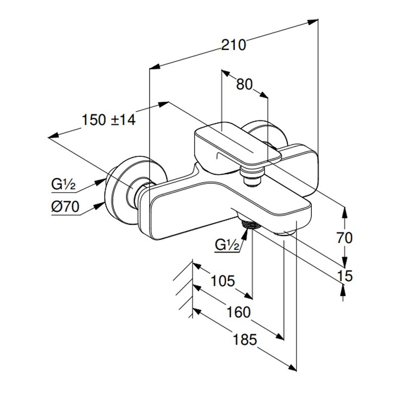 Смеситель для ванны Kludi Renon 426915375 белый матовый