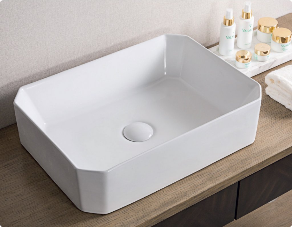 Раковина накладная 49см BelBagno BB1386 белый