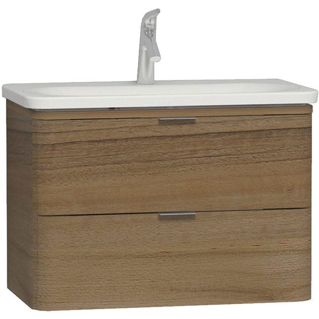 Тумба с раковиной Vitra Nest Trendy 80 подвесная Натуральное дерево