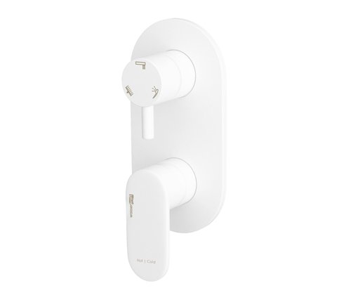 Смеситель для ванны с душем WasserKraft Mindel 8571 белый матовый