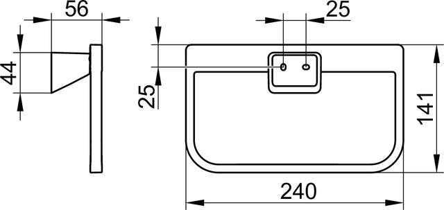 Полотенцедержатель-кольцо Keuco Aveno 14621010000 хром
