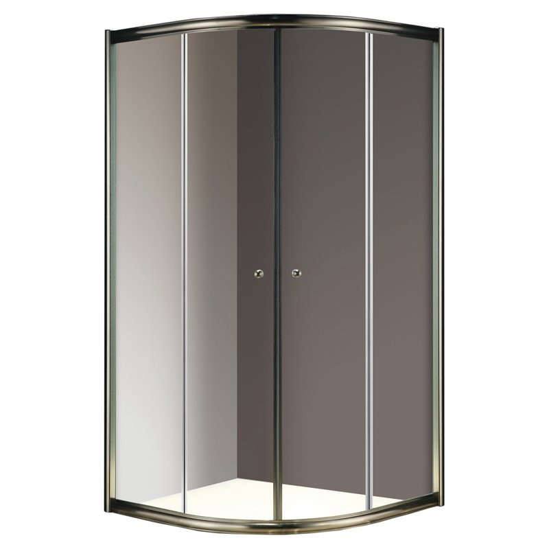 Душевой уголок Cezares Giubileo R-2 90х90 профиль Бронза стекло прозрачное