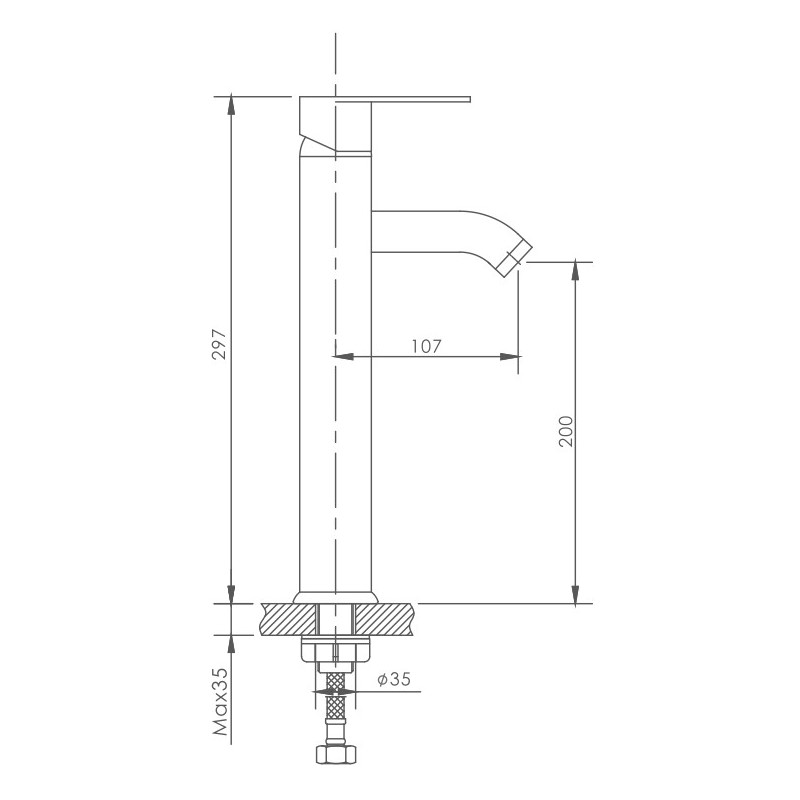Смеситель для раковины Haiba HB11811, хром
