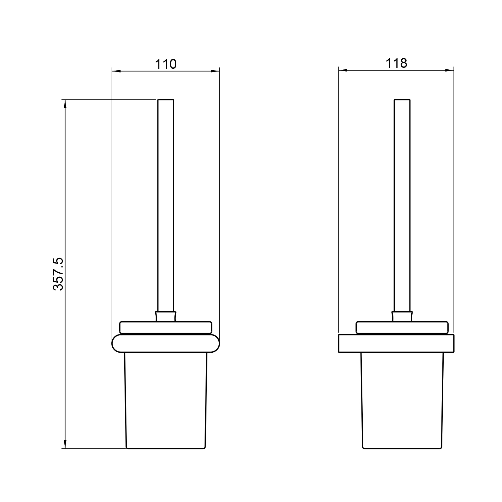 Ершик подвесной Timo Luiro 18461/18 черное золото