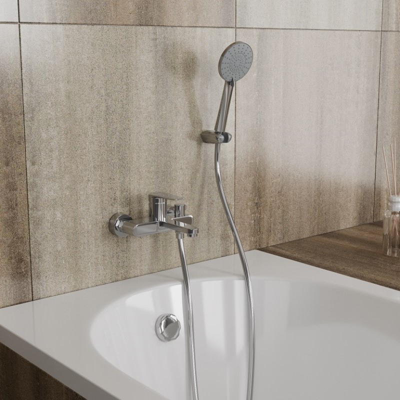 Смеситель на борт ванны D&K Bayern.Fürth DA1523201, хром