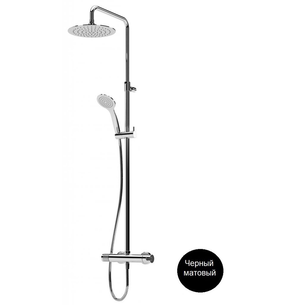 Душевая стойка Cezares LEAF-CDA-30-NOP черный матовый