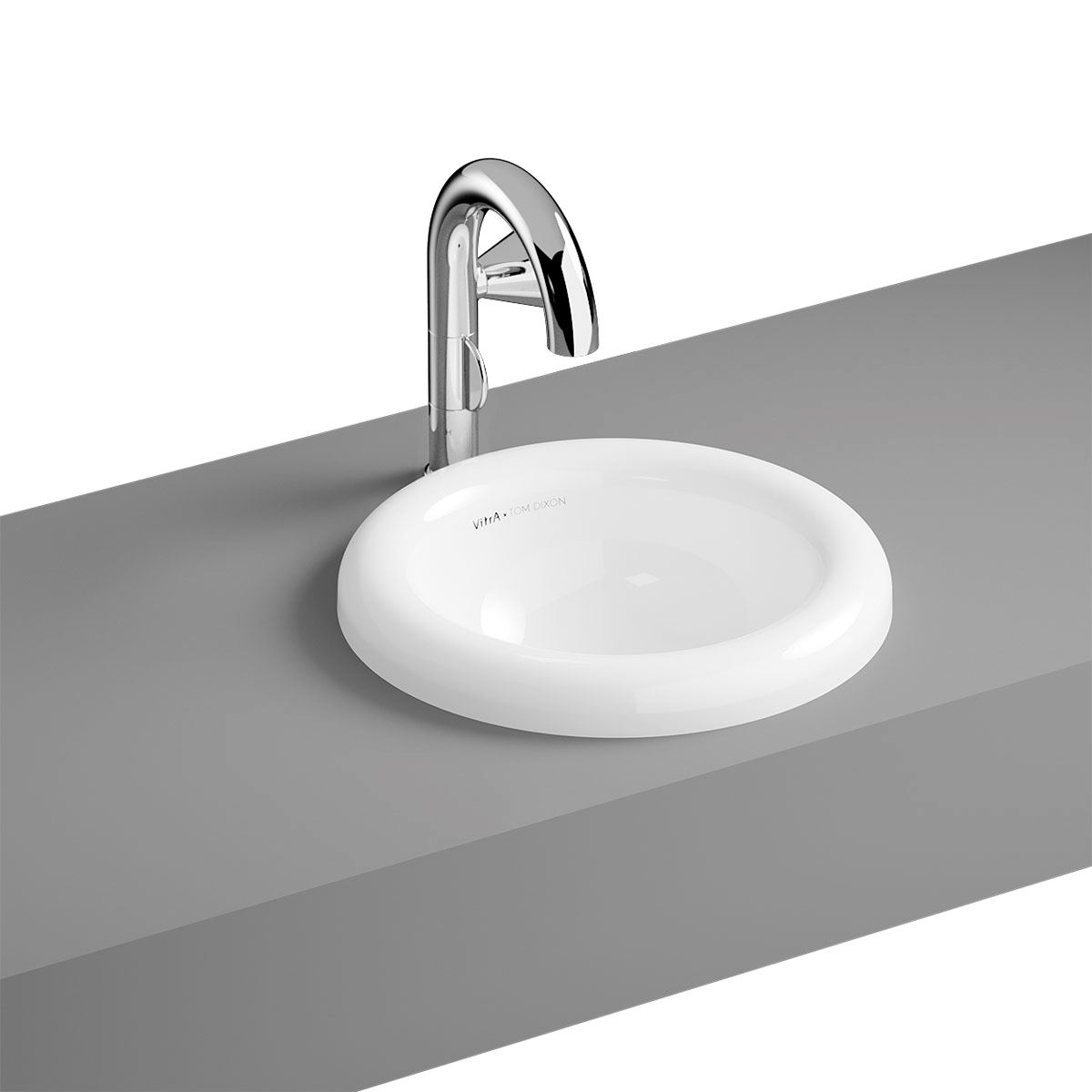 Раковина встраиваемая сверху 40см Vitra Liquid 7311B403-0016 белый