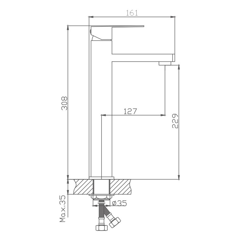 Смеситель для раковины Haiba HB11803, сатин