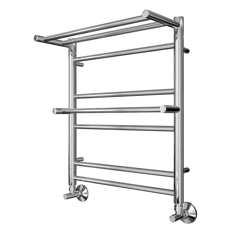 Полотенцесушитель водяной Aquatek Альфа AQ RRP0760CH 60х50 с полкой, хром