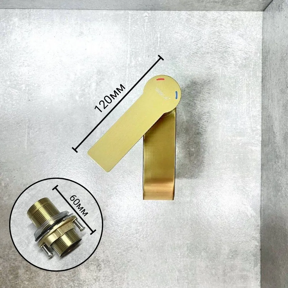 Смеситель для раковины BELZ B10812-5, золото матовое