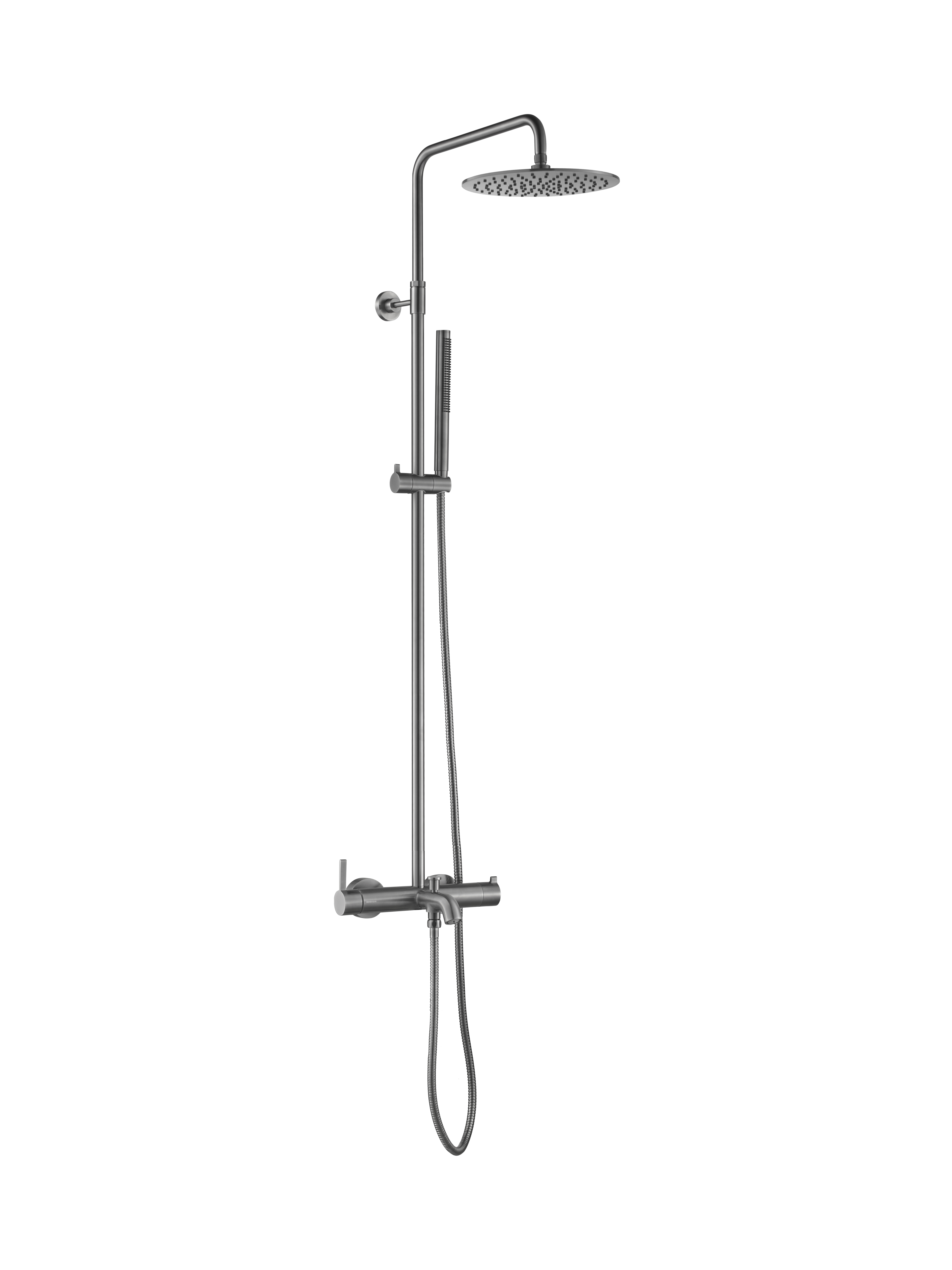 Душевая стойка для ванны со смесителем Benesque Lumiere 20010103 черный брашированный