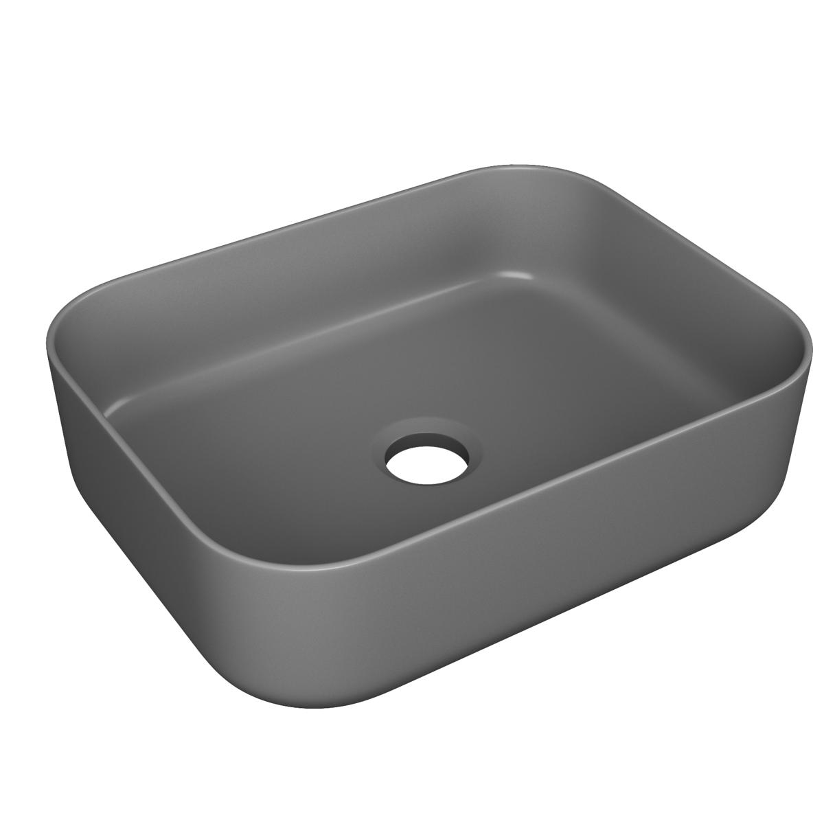 Раковина накладная 50см Point Меркурий PN43832GM графит