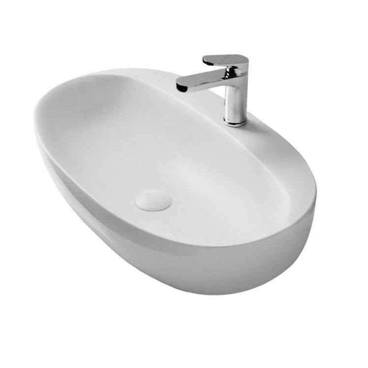 Раковина накладная 70см Azzurra Elegance ECI70M bi*1 белый