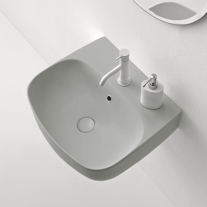 Раковина подвесная / накладная 50см Kerasan Tribeca 534059*1 серый матовый