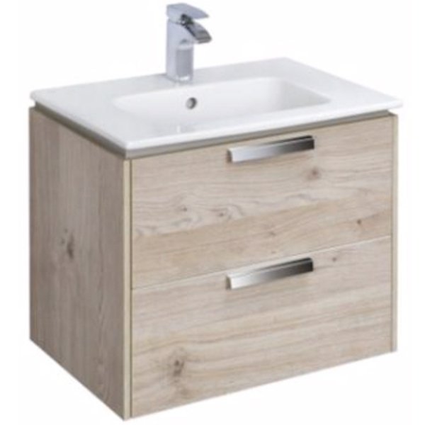 Тумба под раковину Roca Lago 60 подвесная 857295444 Светлый дуб